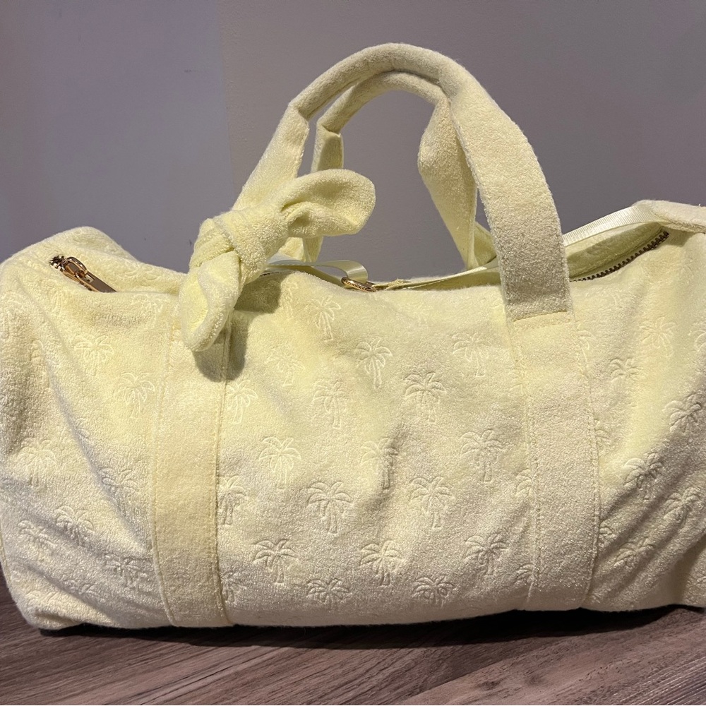 Stoney Clover Lane Yellow Travel Bag with Soft Terry Cloth Fabric